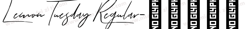 Lemon Tuesday Regular字体转换